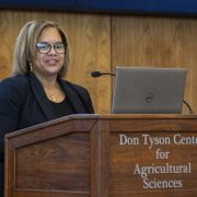 Dionne Toombs, associate director for programs at USDA-NIFA, said the U.S. Department of Agriculture’s National Institute of Food and Agriculture has awarded more than $187 million in funding to the University of Arkansas System since 2018. (U of A System Division of Ag photo)