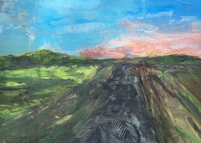 Paintings by Honors landscape architecture major Hannah Moll
