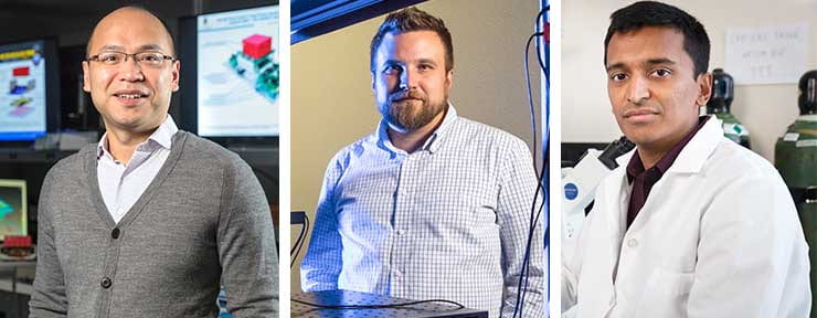 Fang Luo, Kyle Quinn and Narasimhan Rajaram are 2019 NSF Career Award Winners. The Faculty Early CAREER Development Award is the most prestigious award given to early-career faculty members by the National Science Foundation.