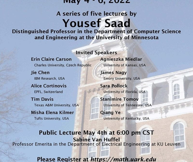 Mathematical Sciences Hosts 47th Spring Lecture Series May 4-6