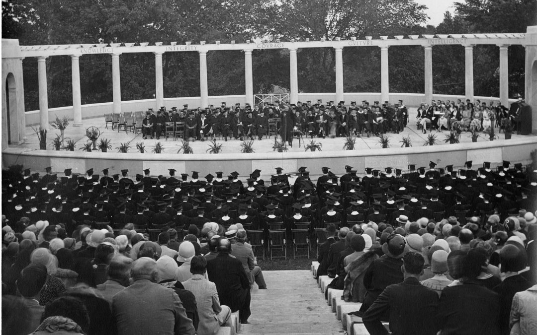 Commencement photo from the Walter John Lemke Papers.