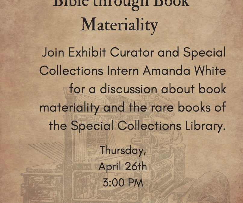 Special Collections Student Showcase April 26