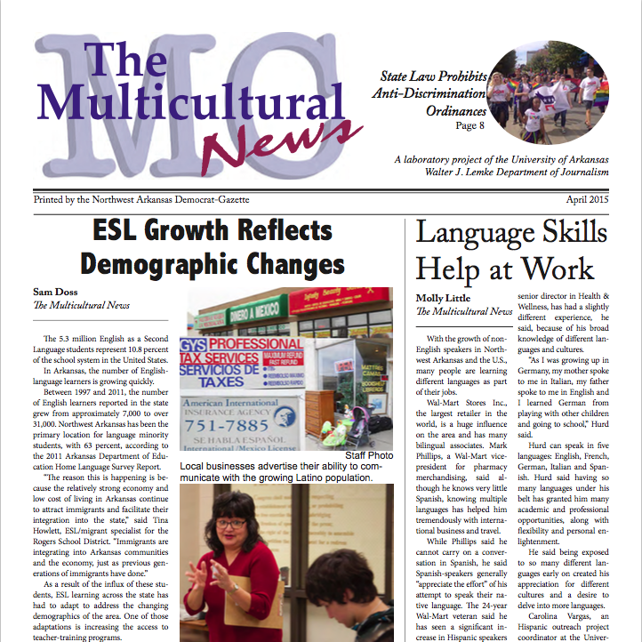 April 2015 Multicultural News front page