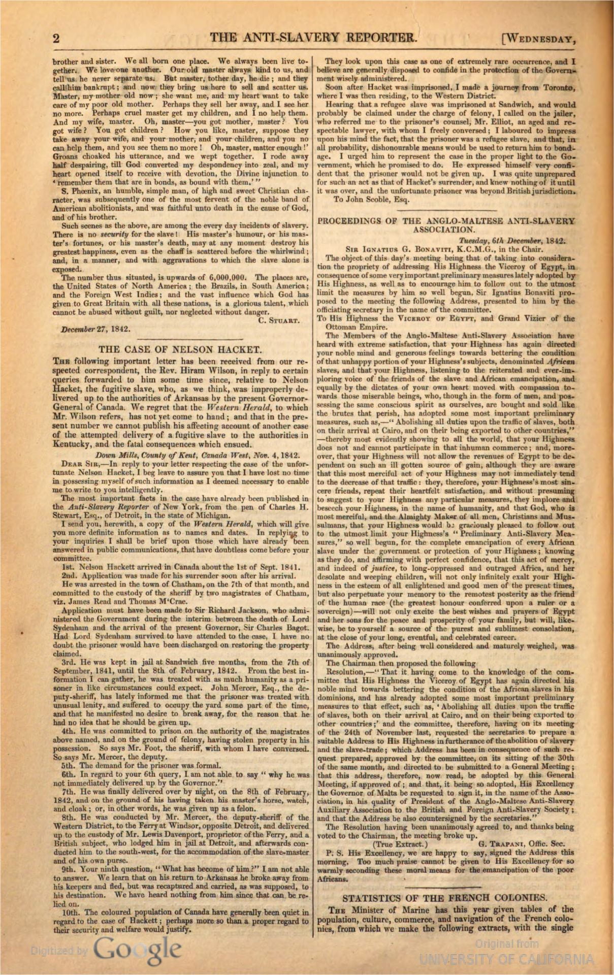 Anti Slavery Reporter 1843
