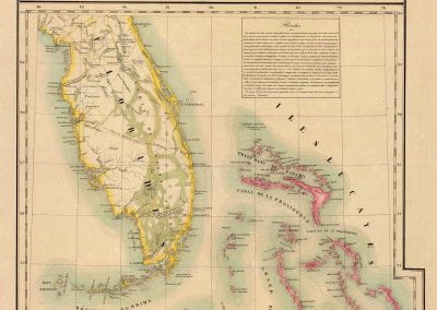 Map of Florida and the Bahamas