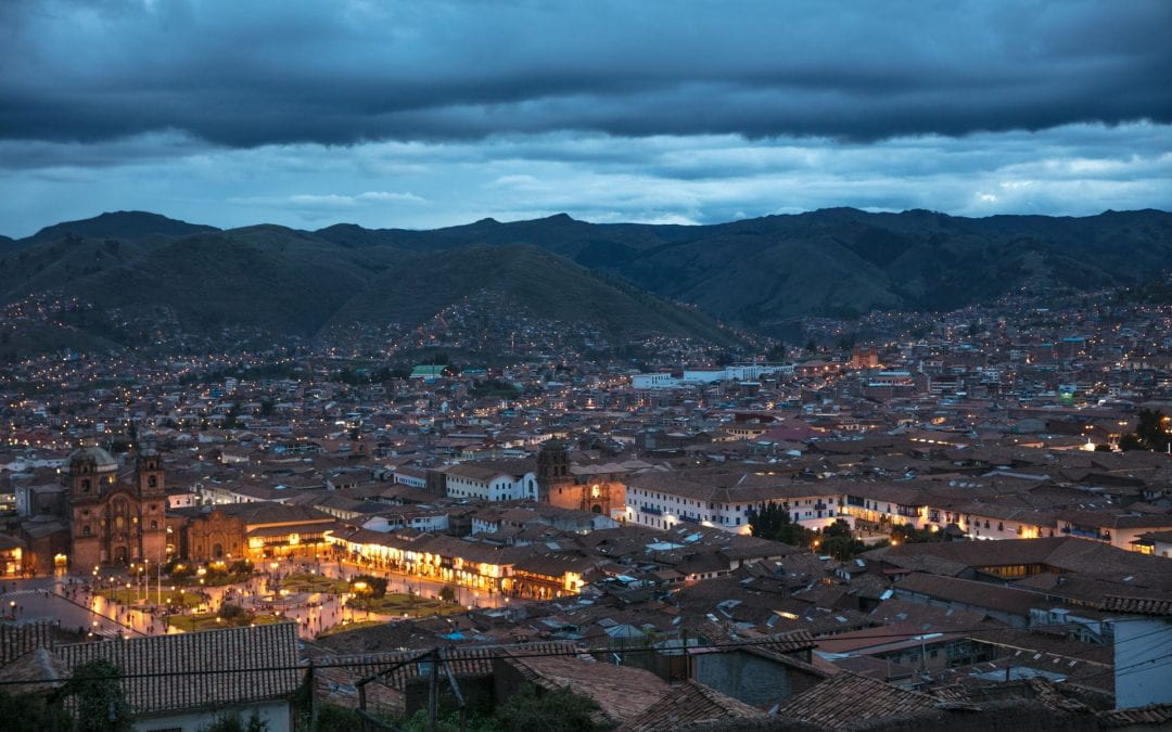 Photo of Cusco, Peru at dusk, taken during the 2017 H2Passport trip.