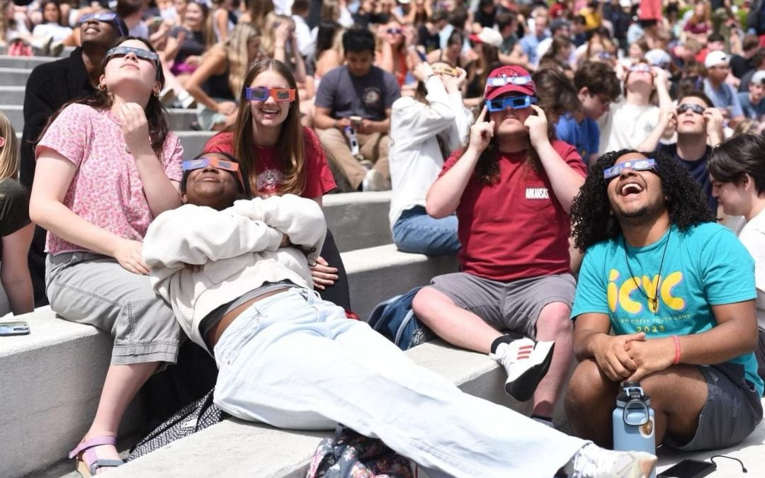 Witnessing history: UA community gathered at the Greek Theatre to witness the 2024 Solar Eclipse