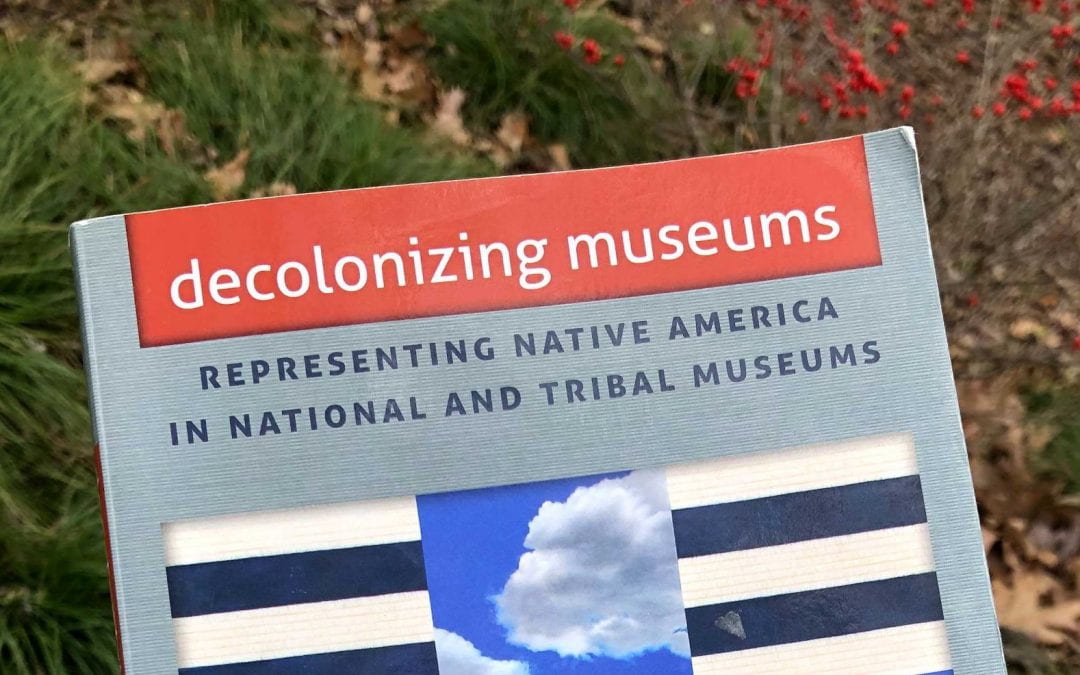Book cover of Decolonizing Museums
