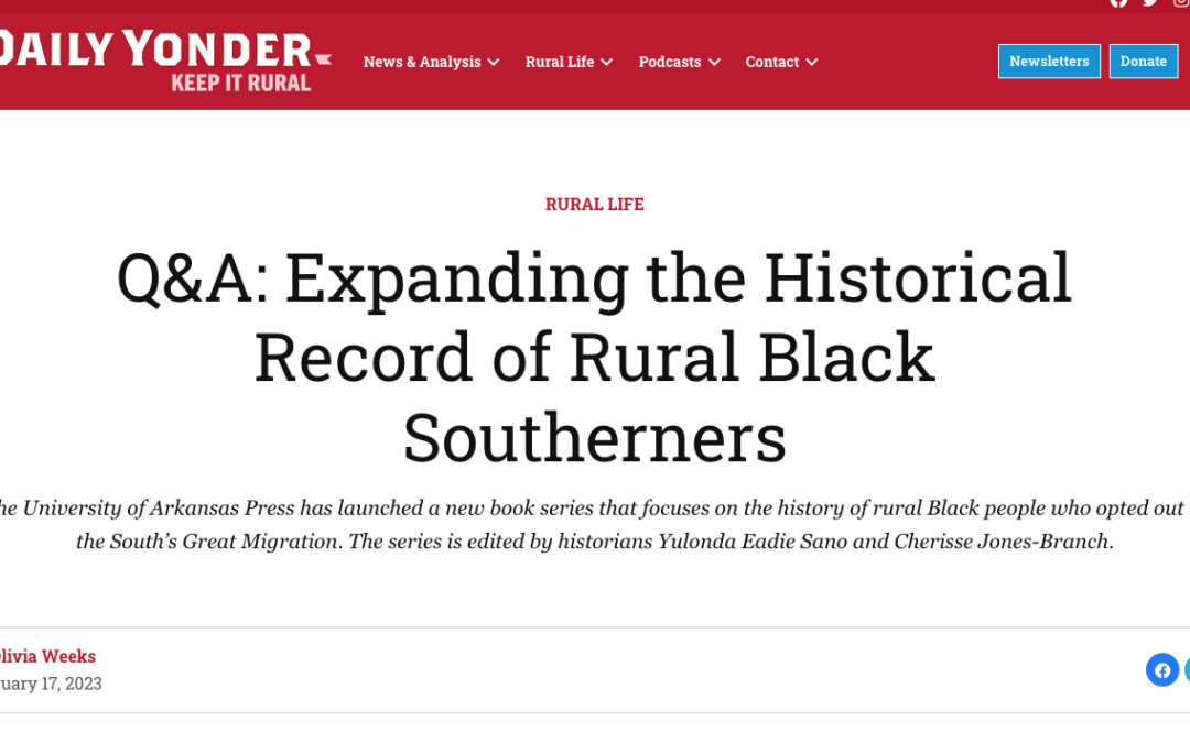 Daily Yonder Talks Rural Black Studies with Cherisse Jones-Branch and Yulonda Eadie Sano