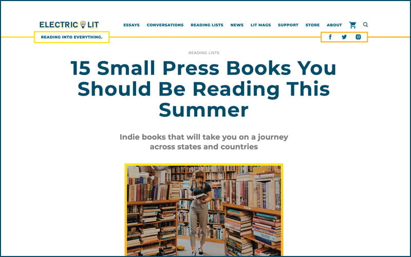 “15 Small Press Books You Should Be Reading This Summer” at Electric Literature